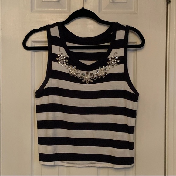 Tops - EXPRESS Blue & White striped Tank top #115